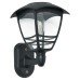 Forum Zink Cadeby LED Solar Outdoor Wall Lantern Light - IP44 - 3000K Warm White - Black 