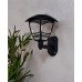 Forum Zink Cadeby LED Solar Outdoor Wall Lantern Light - IP44 - 3000K Warm White - Black 