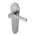 Heritage Brass by M Marcus Satin Chrome Art Deco Latch Door Handle - Waldorf Range - 203 x 66mm