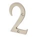 Exel 76mm Screw Fix Door Numeral - 2 - Satin Nickel
