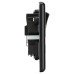 Knightsbridge 13A 1 Gang Round Edge Double Pole Switched Socket - Matt Black with Black Insert
