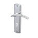 Heritage Brass by M Marcus Polished Chrome Keyhole Lock Door Handle - Centaur Range - 189 x 48mm