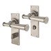 Finesse Natural Pewter Bathroom Door Handle - Danbury Range - 150 x 48mm