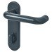 Hoppe AR600/25 Anthracite Grey Nylon Steel Core Safety Bathroom Door Handle - 78mm c/c - Paris Range