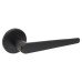 Urfic Matt Black Door Handles on Round Rose - Easy Click Neptune Range 