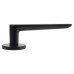 Urfic Matt Black Door Handles on Round Rose - Easy Click Neptune Range 