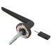 Urfic Matt Black Door Handles on Round Rose - Easy Click Neptune Range 