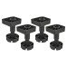 Square Adjustable Cabinet Furniture Legs - 105-150mm - Plastic - Pack of 4