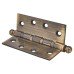 Ball Tip Ball Bearing Butt Door Hinge - 100 x 75 x 3mm - Antique Brass - Pair
