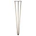 Rothley Hairpin Leg - 3 Pin - 710mm Height - Antique Brass