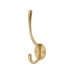 Heritage Brass by M Marcus Victorian Light Duty Single Hat & Coat Hook - 125 x 51mm - Polished Brass Heritage Brass by M Marcus Victorian Light Duty Single Hat & Coat Hook - 125 x 51mm - Polished Brass