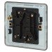 Knightsbridge 10AX 2 Gang 2 Way Screwless Flat Plate Light Switch - Matt Black with Black Rocker Knightsbridge 10AX 2 Gang 2 Way Screwless Flat Plate Light Switch - Matt Black with Black Rocker