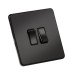 Knightsbridge 10AX 2 Gang 2 Way Screwless Flat Plate Light Switch - Matt Black with Black Rocker Knightsbridge 10AX 2 Gang 2 Way Screwless Flat Plate Light Switch - Matt Black with Black Rocker