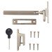 Hampstead Aspen Lines Locking Mortice & Hook Plate Window Fastener - Reversible - Satin Nickel 