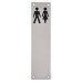 Exel Finger Plate - Unisex Toilet Door Sign - 300 x 75mm - Polished Stainless Steel Exel Finger Plate - Unisex Toilet Door Sign - 300 x 75mm - Polished Stainless Steel