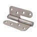 European Style Lift Off Butt Door Hinge - 100 x 89 x 3mm - Left Hand - Satin Stainless Steel - Pair