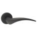 Serozzetta by Carlisle Brass Matt Black Door Handles on Round Rose - Olivier Range 