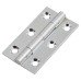 Solid Drawn Butt Cabinet Hinge - 50 x 28 x 1.45mm - Polished Chrome - Pair