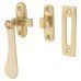 Exel Budget Victorian Mortice & Hook Plate Window Fastener - Reversible - Polished Brass