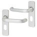 Exel Satin Aluminium 20mm Return to Door Oval Lock Door Handle - 155 x 40mm