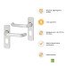 Exel Satin Aluminium 20mm Return to Door Oval Lock Door Handle - 155 x 40mm