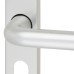 Exel Satin Aluminium 20mm Return to Door Oval Lock Door Handle - 155 x 40mm