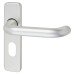 Exel Satin Aluminium 20mm Return to Door Oval Lock Door Handle - 155 x 40mm