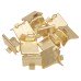 Exel Heavy Duty Raised Bookcase Clip - Electro Brass Plated - Pack of 10