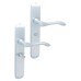 Hampstead Satin Chrome Bathroom Door Handle - Long Plate - Altea Range - 240 x 41mm Hampstead Satin Chrome Bathroom Door Handle - Long Plate - Altea Range - 240 x 41mm
