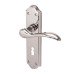 Carlisle Brass Polished Chrome Scroll Keyhole Lock Door Handle - Madrid Range - 180 x 45mm