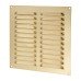 Hampstead Hooded Louvre Vent - 229 x 229mm - 9975mm² Free Air Flow - Polished Brass