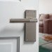 Exel Satin Nickel Reeded Latch Door Handle - Lily Range - 155 x 55mm Exel Satin Nickel Reeded Latch Door Handle - Lily Range - 155 x 55mm