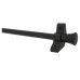 Exel Lines Stair Rod with Fluted Finials - 900mm Length - Matt Black