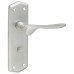 Exel Satin Chrome Bathroom Door Handle - Rome Range - 170 x 50mm