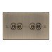 Knightsbridge 10AX 4 Gang 2 Way Toggle Light Switch - Antique Brass