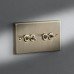 Knightsbridge 10AX 4 Gang 2 Way Toggle Light Switch - Antique Brass