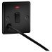 Knightsbridge 20A 1 Gang DP Round Edge Appliance Switch with Neon & Flex Outlet - Matt Black