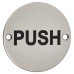 Exel Push Door Sign - 75mm Diameter - Polished Stainless Steel Exel Push Door Sign - 75mm Diameter - Polished Stainless Steel