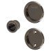 FVG Round 3 Piece Flush Handle Set - Black Nickel