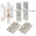 Exel Victorian Scroll Bathroom Lock Door Handle Kit - Satin Chrome