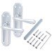 Hampstead Polished Chrome Latch Door Handle - Genoa Range - 168 x 45mm
