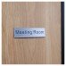 Exel Meeting Room Door Sign - 200 x 50mm - Brushed Silver Plastic