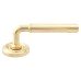 Jedo Polished Brass Door Handles on Round Rose - Parisian Elise Range 