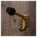 Hampstead Cubical Single Hat & Coat Hook with Buffer - 85 x 55mm - Satin Brass