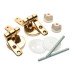 Toilet Seat Hinge Kit - 57 x 32mm - Polished Brass