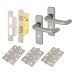 Exel Puma 19mm Return to Door 3 Lever Sashlock Door Handle Kit - Aluminium