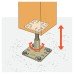 Simpson Strong Tie PPRC Adjustable Elevated Post Base for 100-200mm Posts - 100-150mm Height