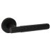 Exel Matt Black Diamond Door Handles on Round Rose - Luna Range 