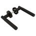 Exel Matt Black Diamond Door Handles on Round Rose - Luna Range 