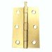 Loose Pin Steel Butt Door Hinge - 75 x 50mm - Polished Brass - Pair